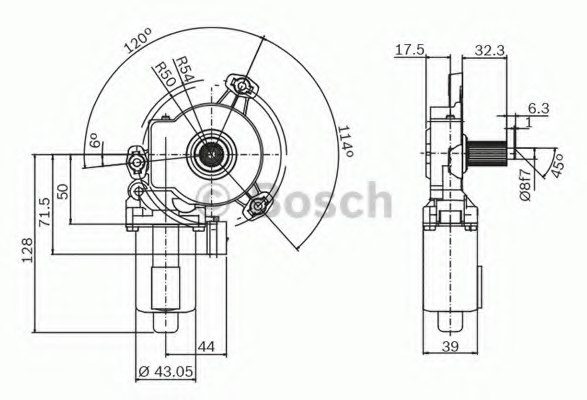 BOSCH F 006 B40 307 Electric Motor, window lift